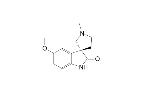 (S)-(+)-Horsfiline (spiro[5-methoxyindole-2-one-3,3'-5'-(methoxycarbonyl)pyrrolidine])