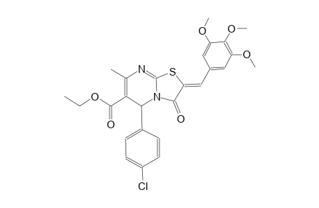 ethyl (2Z)-5-(4-chlorophenyl)-7-methyl-3-oxo-2-(3,4,5-trimethoxybenzylidene)-2,3-dihydro-5H-[1,3]thiazolo[3,2-a]pyrimidine-6-carboxylate