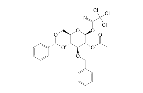 2-O-ACETYL-3-O-BENZYL-4,6-O-BENZYLIDENE-BETA-D-GLUCOPYRANOSYL-TRICHLOROACETAMIDATE