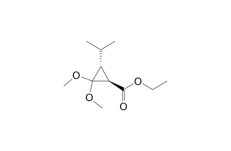 trans-Ethyl 2,2-dimethoxy-3-(1-methylethyl)cyclopropanecarboxylate