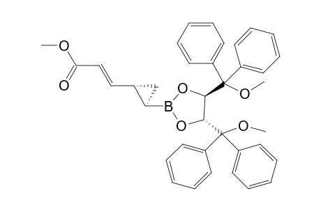 (1'R,2'R,4R,5R)-2-{2-[(E)-2-Methoxycarbonylethenyl]cyclopropyl}-4,5-bis[methoxydiphentylmethyl]-1,3,2-dioxaborolane