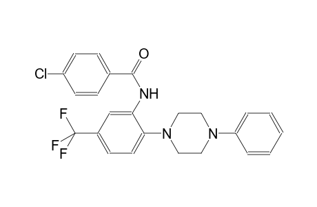 4-chloro-N-[2-(4-phenyl-1-piperazinyl)-5-(trifluoromethyl)phenyl]benzamide