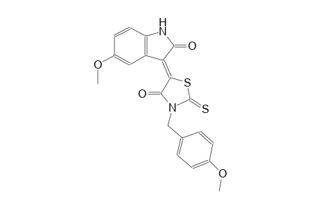 (3Z)-5-methoxy-3-[3-(4-methoxybenzyl)-4-oxo-2-thioxo-1,3-thiazolidin-5-ylidene]-1,3-dihydro-2H-indol-2-one