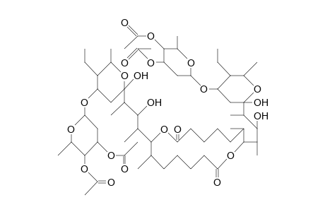 3'',3''',4'',4'''-Tetra-O-acetyl-octahydro-elaiophylin