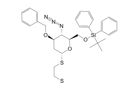 2'-MERCAPTOETHYL-4-AZIDO-3-O-BENZYL-6-O-TERT.-BUTYLDIPHENYLSILYL-1,2,4-TRIDEOXY-1-THIO-ALPHA-D-ARABINO-HEXOSIDE