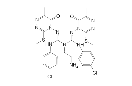 Imidodicarbonimidic diamide, N-(2-aminoethyl)-N',2-bis(4-chlorophenyl)-N'',N'''-bis[6-methyl-3-(methylthio)-5-oxo-1,2,4-triazin-4(5H)-yl]-