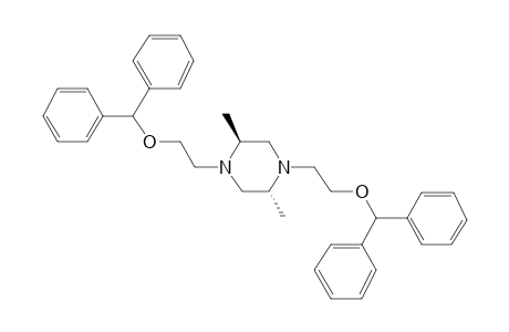 Piperazine, trans-2,5-dimethyl-, 1,4-bis[2-(diphenylmethoxy)eyhyl]-