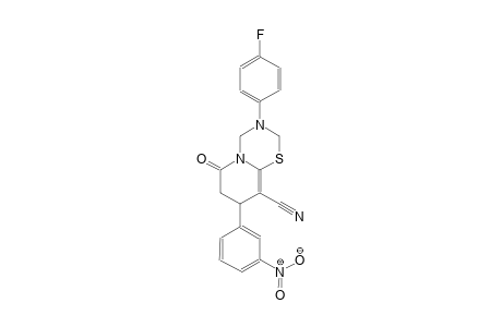 2H,6H-pyrido[2,1-b][1,3,5]thiadiazine-9-carbonitrile, 3-(4-fluorophenyl)-3,4,7,8-tetrahydro-8-(3-nitrophenyl)-6-oxo-