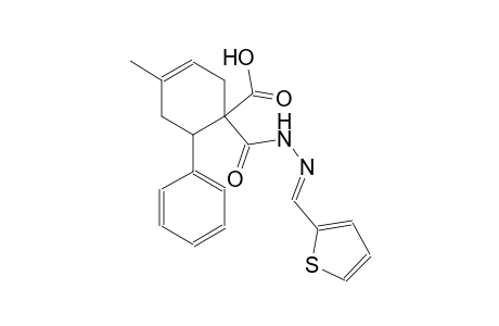 4-methyl-6-phenyl-1-{[(2E)-2-(2-thienylmethylene)hydrazino]carbonyl}-3-cyclohexene-1-carboxylic acid
