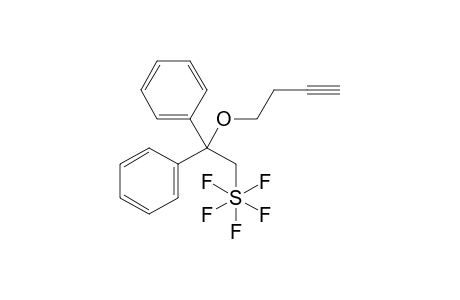 (2-(but-3-yn-1-yloxy)-2,2-diphenylethyl)pentafluoro-lamda-6-sulfane