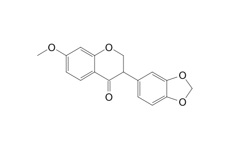 3-(1,3-Benzodioxol-5-yl)-7-methoxy-2,3-dihydro-4H-chromen-4-one