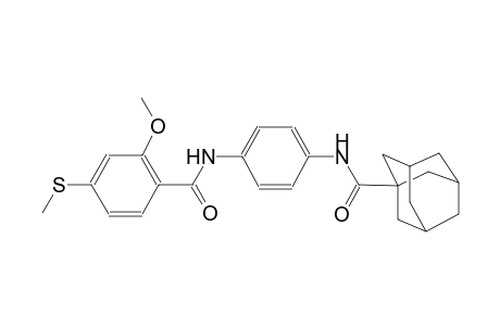tricyclo[3.3.1.1~3,7~]decane-1-carboxamide, N-[4-[[2-methoxy-4-(methylthio)benzoyl]amino]phenyl]-