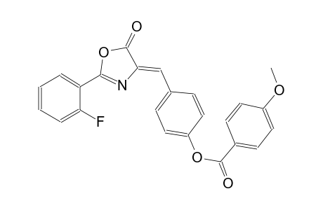 4-[(Z)-(2-(2-fluorophenyl)-5-oxo-1,3-oxazol-4(5H)-ylidene)methyl]phenyl 4-methoxybenzoate