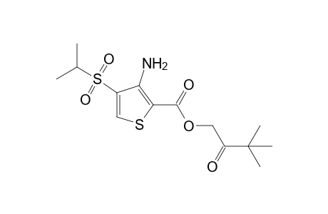 3-amino-4-(isopropylsulfonyl)-2-thiophenecarboxylic acid, 3,3-dimethyl-2-oxobutyl ester