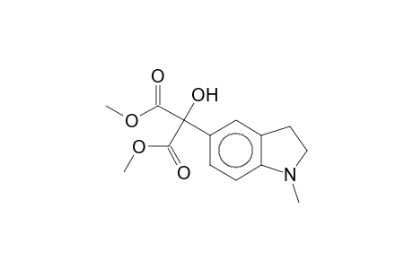 Malonic acid, 2-hydroxy-2-(2,3-dihydro-N-methylindol-5-yl)-, dimethyl ester