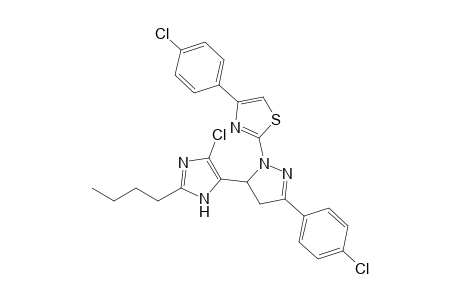 1-(4-(4'-chlorophenyl)-2-thiazolyl)-3-(4-chlorophenyl)-5-(2-butyl-4-chloro-1H-imidazol-5yl)-2-pyrazoline