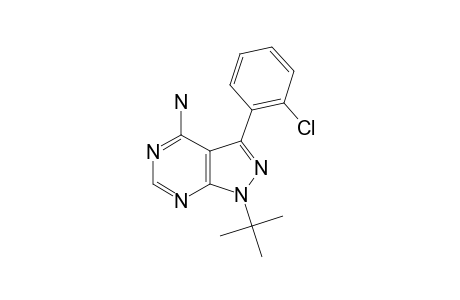 4-AMINO-1-TERT.-BUTYL-3-(ORTHO-CHLOROPHENYL)-PYRAZOLO-[3,4-D]-PYRIMIDINE