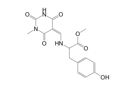 methyl 3-(4-hydroxyphenyl)-2-{[(Z)-(1-methyl-2,4,6-trioxotetrahydro-5(2H)-pyrimidinylidene)methyl]amino}propanoate