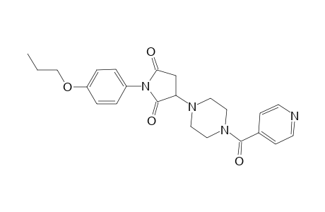 1-(4-propoxyphenyl)-3-[4-(pyridin-4-ylcarbonyl)piperazin-1-yl]pyrrolidine-2,5-dione