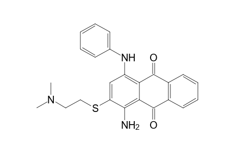 1-Amino-4-anilino-2-(2-dimethylaminoethylsulfanyl)anthracene-9,10-dione