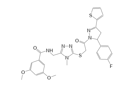 benzamide, N-[[5-[[2-[5-(4-fluorophenyl)-4,5-dihydro-3-(2-thienyl)-1H-pyrazol-1-yl]-2-oxoethyl]thio]-4-methyl-4H-1,2,4-triazol-3-yl]methyl]-3,5-dimethoxy-