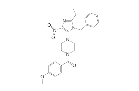 [4-(1-BENZYL-2-ETHYL-4-NITRO-1H-IMIDAZOL-5-YL)-PIPERAZIN-1-YL]-(4-METHOXYPHENYL)-KETONE