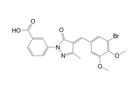 3-[(4E)-4-(3-bromo-4,5-dimethoxybenzylidene)-3-methyl-5-oxo-4,5-dihydro-1H-pyrazol-1-yl]benzoic acid