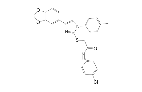 acetamide, 2-[[4-(1,3-benzodioxol-5-yl)-1-(4-methylphenyl)-1H-imidazol-2-yl]thio]-N-(4-chlorophenyl)-