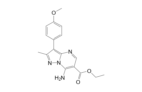 Pyrazolo[1,5-a]pyrimidine-6-carboxylic acid, 7-amino-3-(4-methoxyphenyl)-2-methyl-, ethyl ester