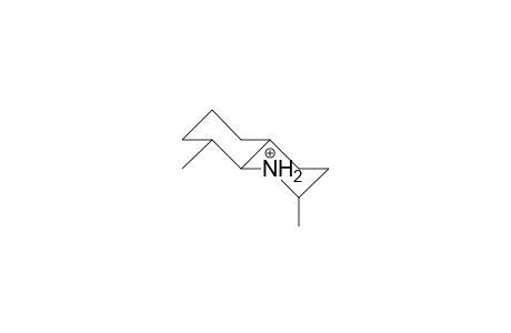 2a,8a-Dimethyl-trans-decahydro-quinolinium cation