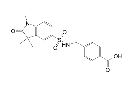 benzoic acid, 4-[[[(2,3-dihydro-1,3,3-trimethyl-2-oxo-1H-indol-5-yl)sulfonyl]amino]methyl]-