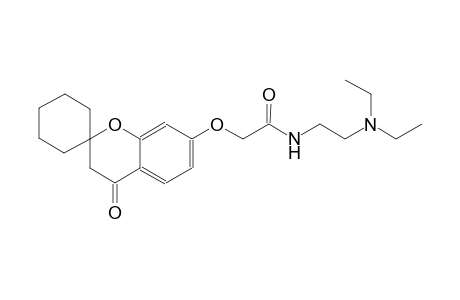N-(2-(diethylamino)ethyl)-2-((4-oxospiro[chroman-2,1'-cyclohexan]-7-yl)oxy)acetamide