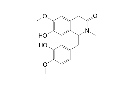 7-Hydroxy-1-(3-hydroxy-4-methoxybenzyl)-6-methoxy-N-methyl-3-oxo-1,2,3,4-tetrahydroisoquinoline[3-oxoreticuline]