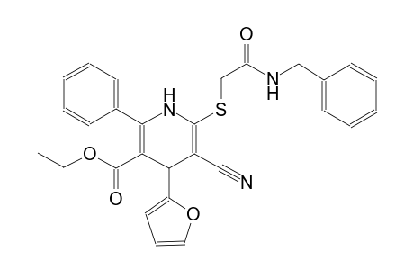 ethyl 6-{[2-(benzylamino)-2-oxoethyl]sulfanyl}-5-cyano-4-(2-furyl)-2-phenyl-1,4-dihydro-3-pyridinecarboxylate