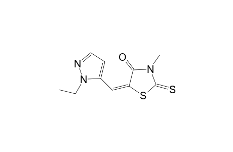 (5E)-5-[(2-ethyl-3-pyrazolyl)methylidene]-3-methyl-2-sulfanylidene-4-thiazolidinone