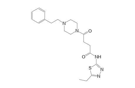 N-(5-ethyl-1,3,4-thiadiazol-2-yl)-4-oxo-4-[4-(2-phenylethyl)-1-piperazinyl]butanamide