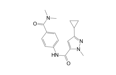 1H-Pyrazole-5-carboxamide, 3-cyclopropyl-N-[4-[(dimethylamino)carbonyl]phenyl]-1-methyl-