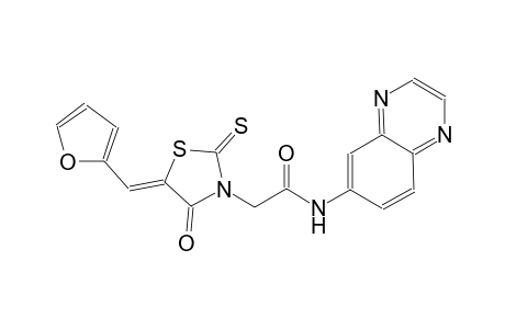 3-thiazolidineacetamide, 5-(2-furanylmethylene)-4-oxo-N-(6-quinoxalinyl)-2-thioxo-, (5Z)-