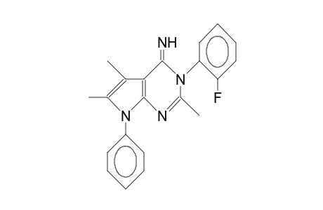 3,7-Dihydro-3-(2-fluoro-phenyl)-7-phenyl-2,5,6-trimethyl-4H-pyrrolo(2,3-D)pyrimidin-4-imine