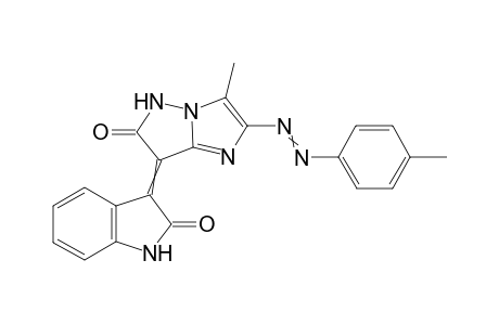 3-(3-Methyl-6-oxo-2-p-tolylazo-5,6-dihydro-imidazo[1,2-b] pyrazol-7-ylidene)-1,3-dihydro-indol-2-one