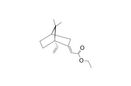 (-)-[1S,4R,2(2')E]-(1-VINYL-7,7-DIMETHYL-2-ETHOXYCARBONYLMETHYLENE-BICYCLO-[2.2.1]-HEPTANE