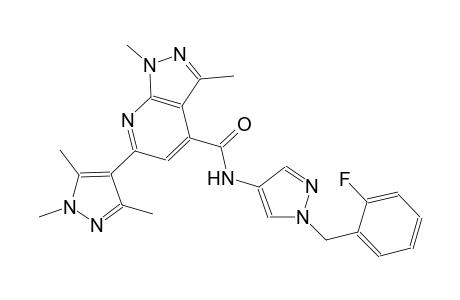 N-[1-(2-fluorobenzyl)-1H-pyrazol-4-yl]-1,3-dimethyl-6-(1,3,5-trimethyl-1H-pyrazol-4-yl)-1H-pyrazolo[3,4-b]pyridine-4-carboxamide