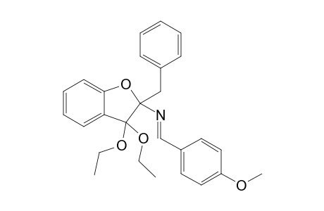 2-Benzyl-2-(4-methoxybenzylidene)amino-3(2H)-benzofuranone diethyl acetal