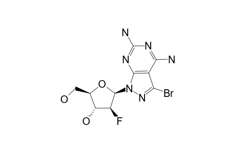 3-BROMO-1-(2-DEOXY-2-FLUORO-BETA-D-ARABINOFURANOSYL)-1H-PYRAZOLO-[3.4-D]-PYRIMIDIN-4,6-DIAMINE