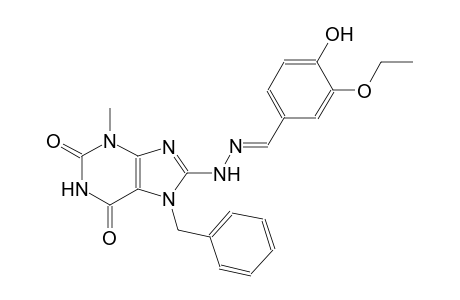 3-ethoxy-4-hydroxybenzaldehyde (7-benzyl-3-methyl-2,6-dioxo-2,3,6,7-tetrahydro-1H-purin-8-yl)hydrazone