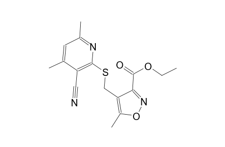 ethyl 4-{[(3-cyano-4,6-dimethyl-2-pyridinyl)sulfanyl]methyl}-5-methyl-3-isoxazolecarboxylate