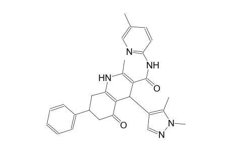 4-(1,5-dimethyl-1H-pyrazol-4-yl)-2-methyl-N-(5-methyl-2-pyridinyl)-5-oxo-7-phenyl-1,4,5,6,7,8-hexahydro-3-quinolinecarboxamide