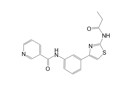 3-pyridinecarboxamide, N-[3-[2-[(1-oxopropyl)amino]-4-thiazolyl]phenyl]-