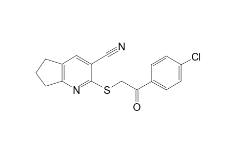 2-[2-(4-chlorophenyl)-2-oxidanylidene-ethyl]sulfanyl-6,7-dihydro-5H-cyclopenta[b]pyridine-3-carbonitrile