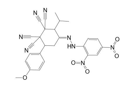(4E)-4-[(2,4-dinitrophenyl)hydrazinylidene]-6-(4-methoxyphenyl)-3-propan-2-yl-cyclohexane-1,1,2,2-tetracarbonitrile